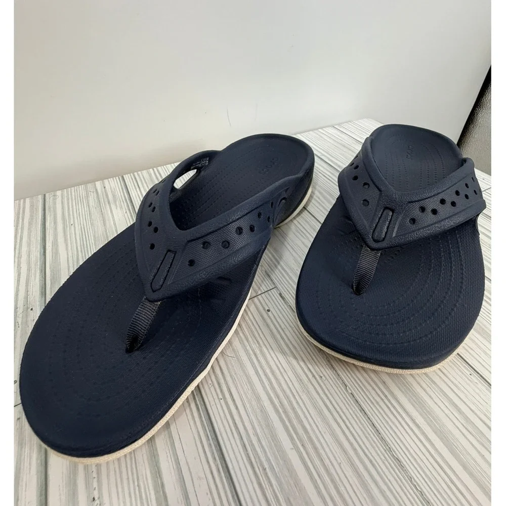 Crocs Classic All Terrain Iconic Comfort Flip Flop In Blue Men's Size 8